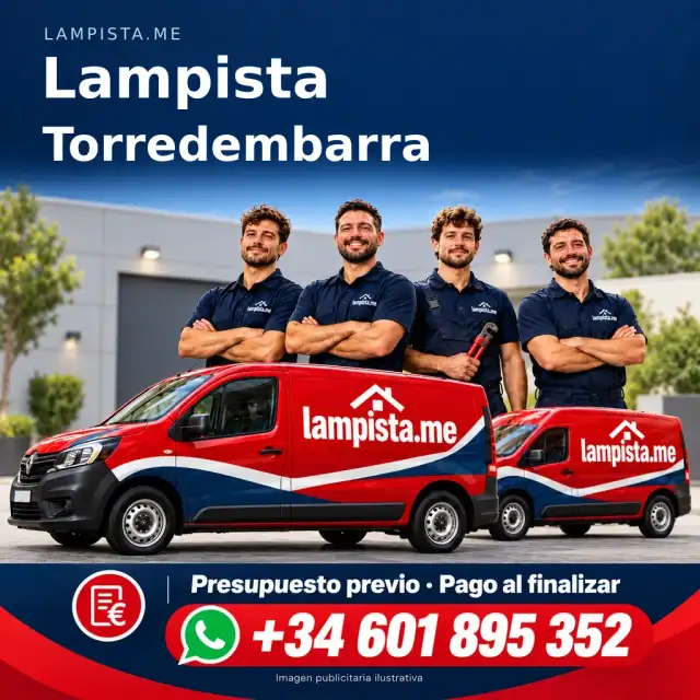 Imagen publicitaria ilustrativa: fontanería y electricidad en Torredembarra. Lampista.me, +34 601 895 352